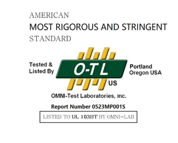 OMNI-Test Laboratories listed to UL 103HT